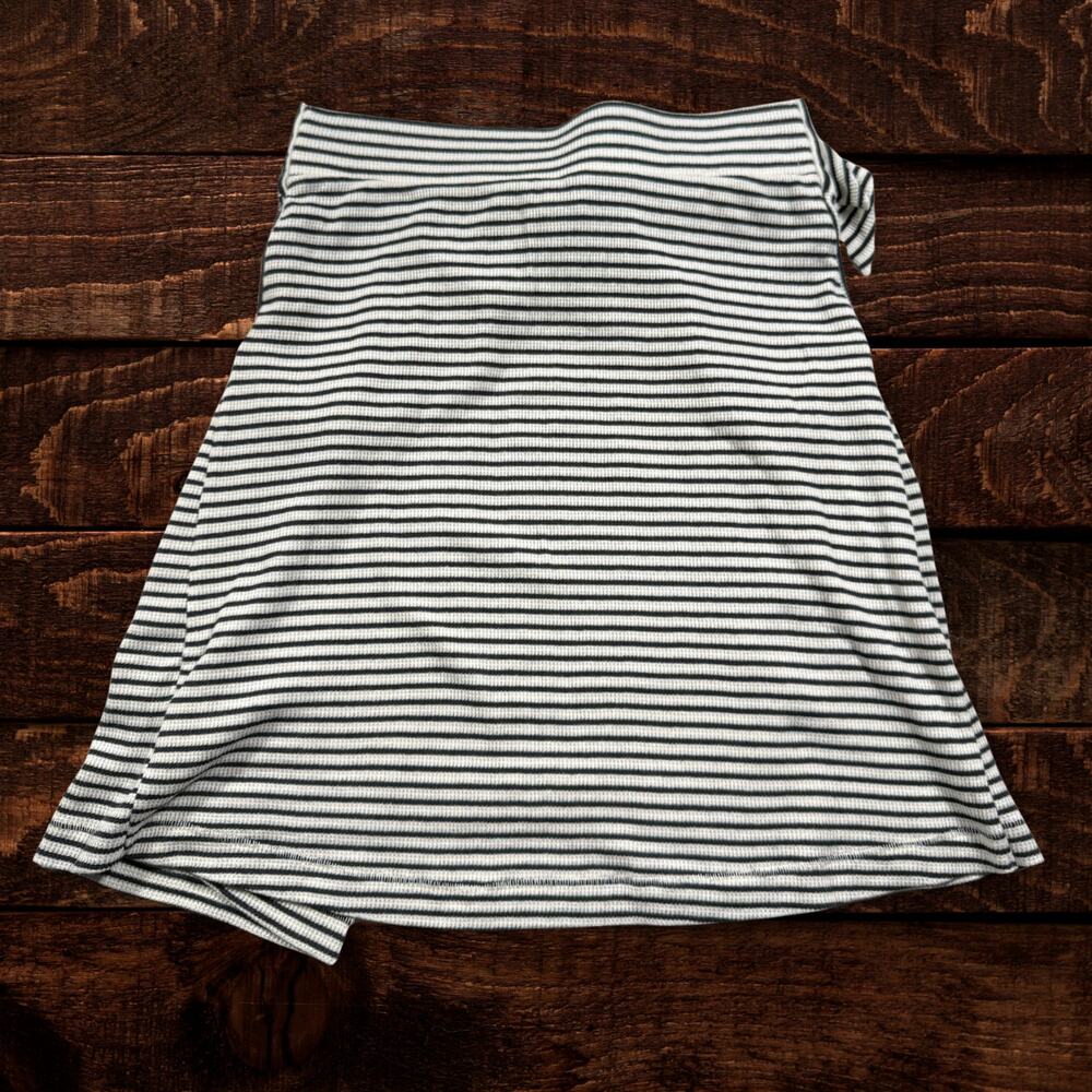 Free People All Tied Up Layered Striped Tie-Waist Skirt Black Cream Medium - Picture 3 of 11